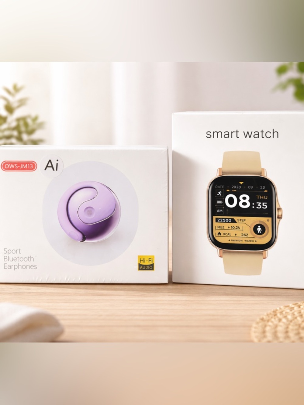 2-in-1 Bundle AI Earphone and Smartwatch